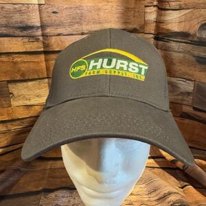 Hurst Farm Supply Inc Cap America Hat Grey Yellow Embroidered Logo Adjustable OS